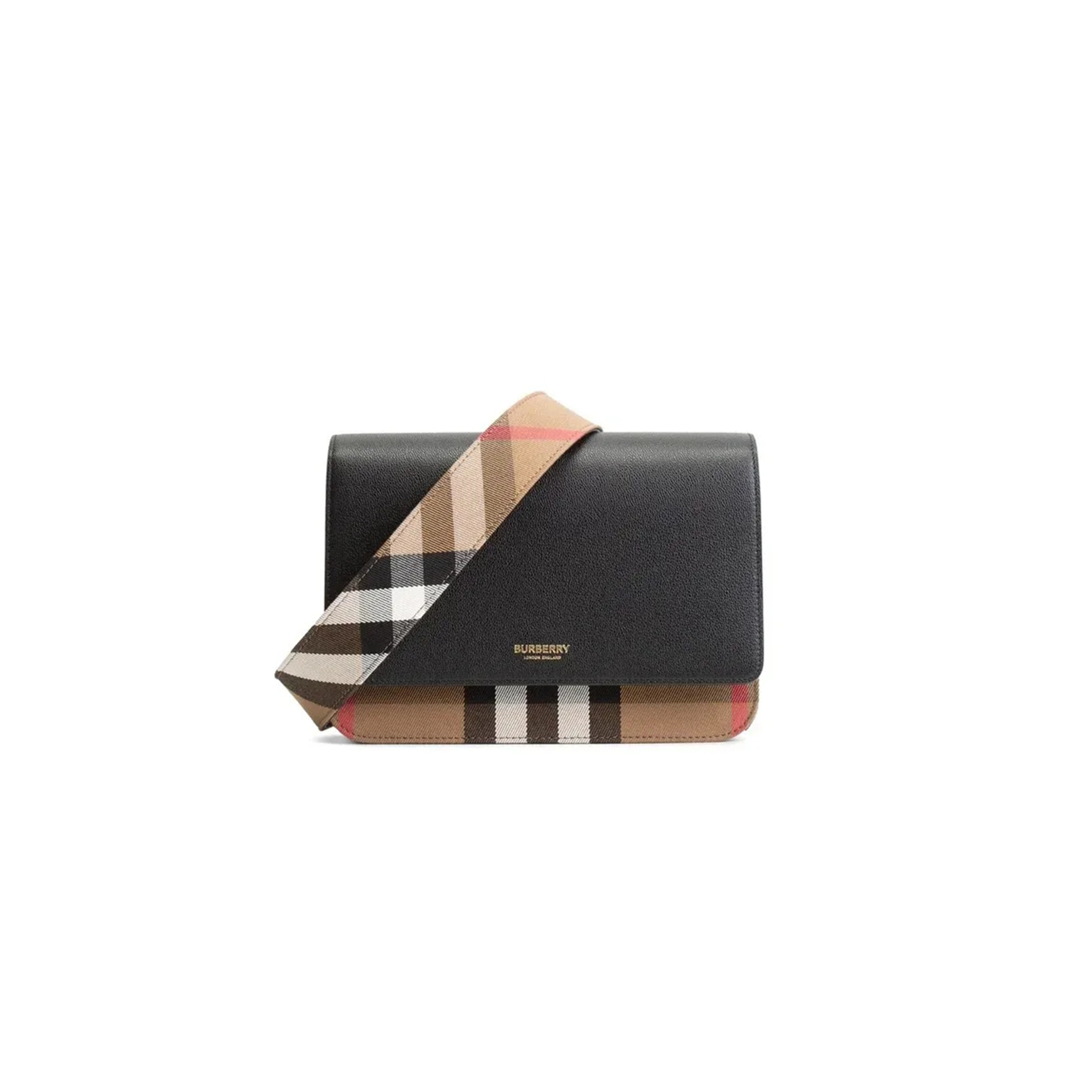 BURBERRY BLACK MACKFORD BAG (24*17*9cm)